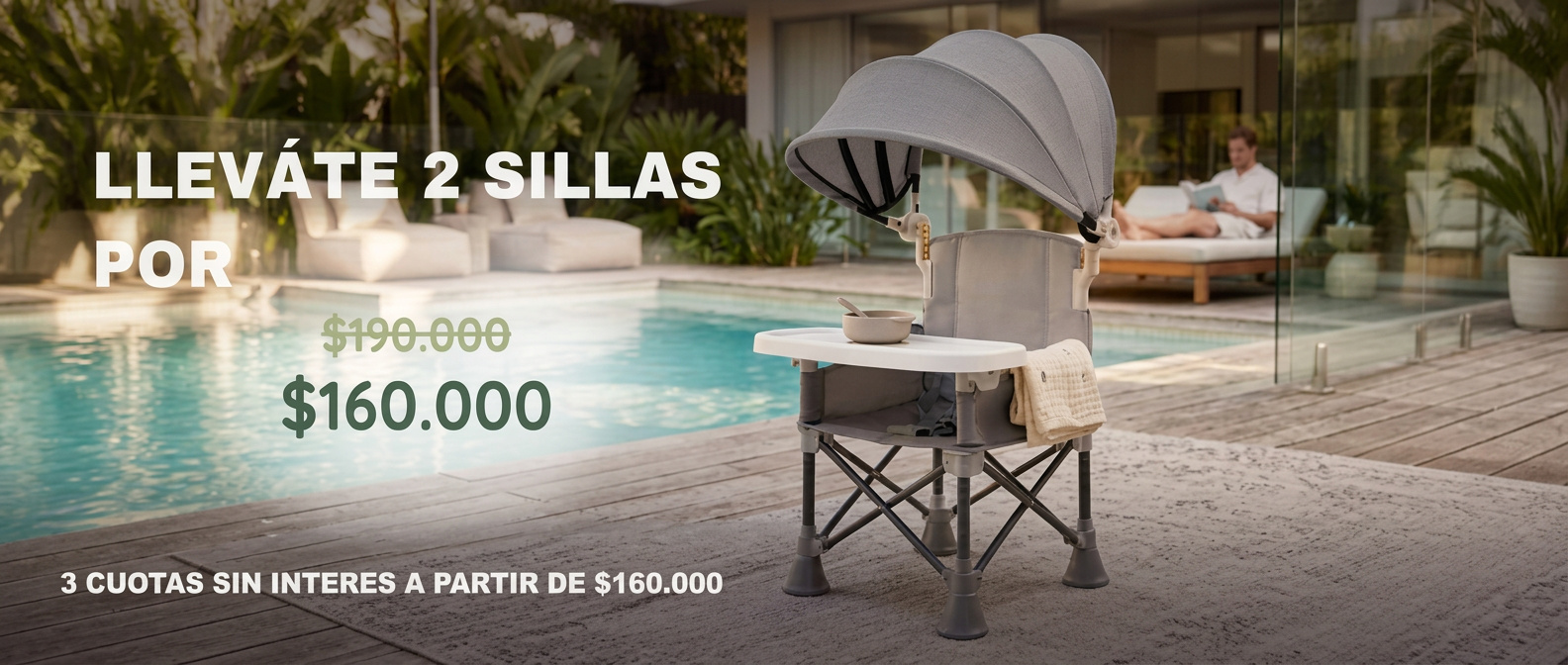 Llevate 2 sillas por $160.000 en vez de $190.000 — 3 cuotas sin interés a partir de $160.000 — Campmood
